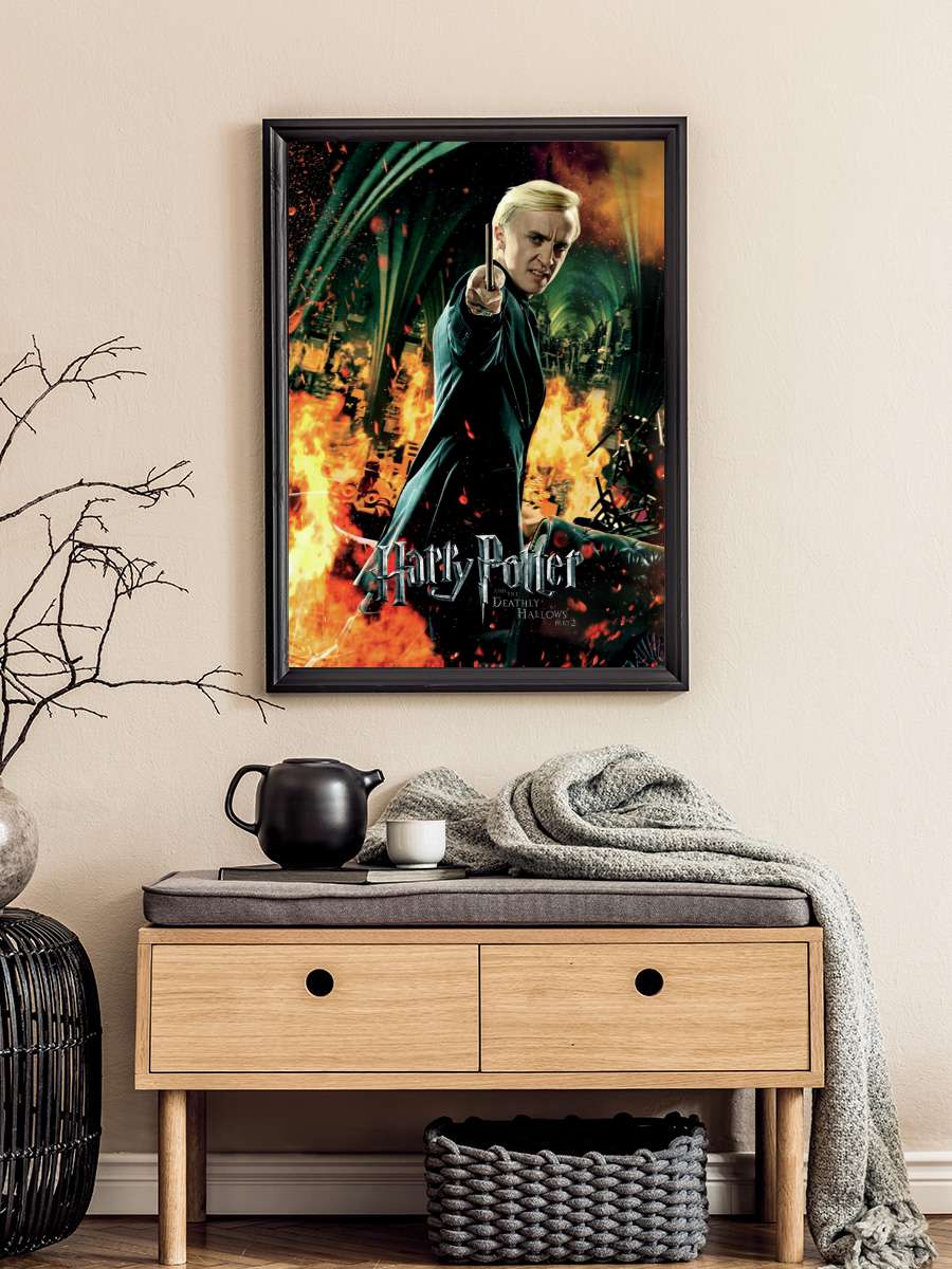 Harry Potter - Draco Malfoy Film Poster Tablo Siyah Çerçeveli Yüksek Kalite Film Duvar Tablo