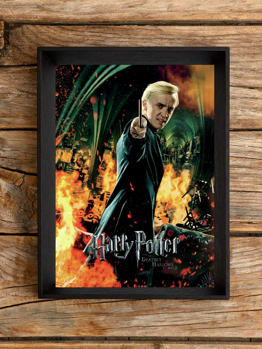 Harry Potter - Draco Malfoy Film Poster Tablo Siyah Çerçeveli Yüksek Kalite Film Duvar Tablo