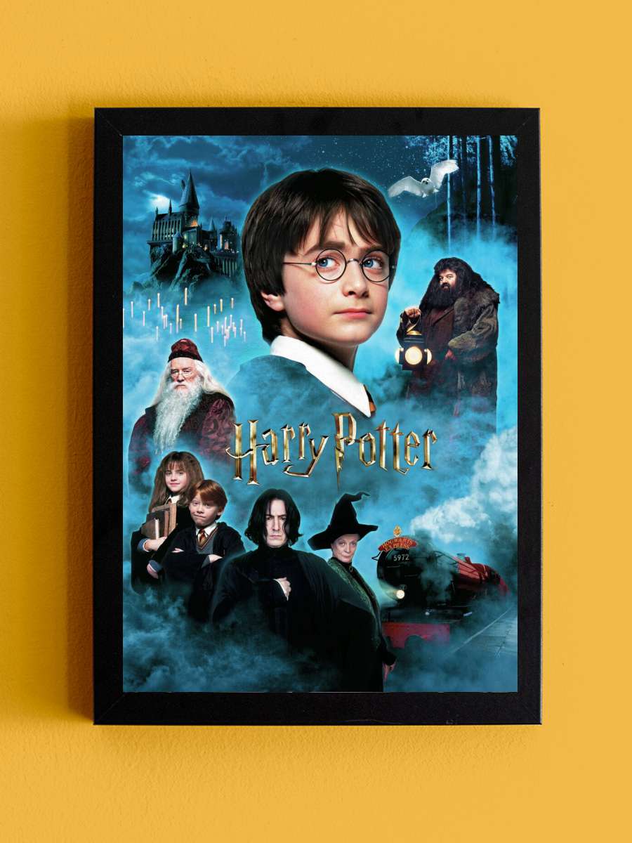 Harry Potter - Philosopher's… Philosopher's Stone Film Poster Tablo Siyah Çerçeveli Yüksek Kalite Film Duvar Tablo