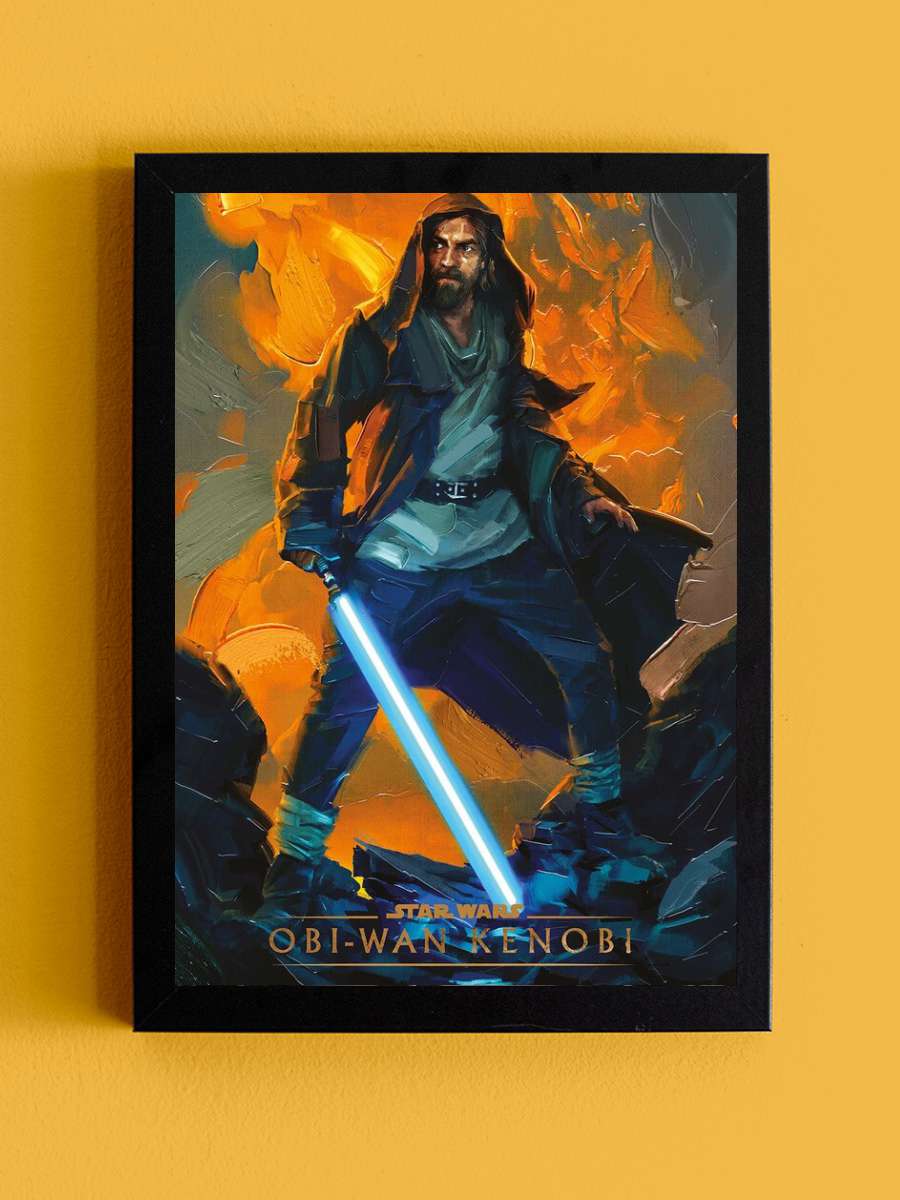 Star Wars: Obi-Wan Kenobi - Guardian Film Poster Tablo Siyah Çerçeveli Yüksek Kalite Film Duvar Tablo