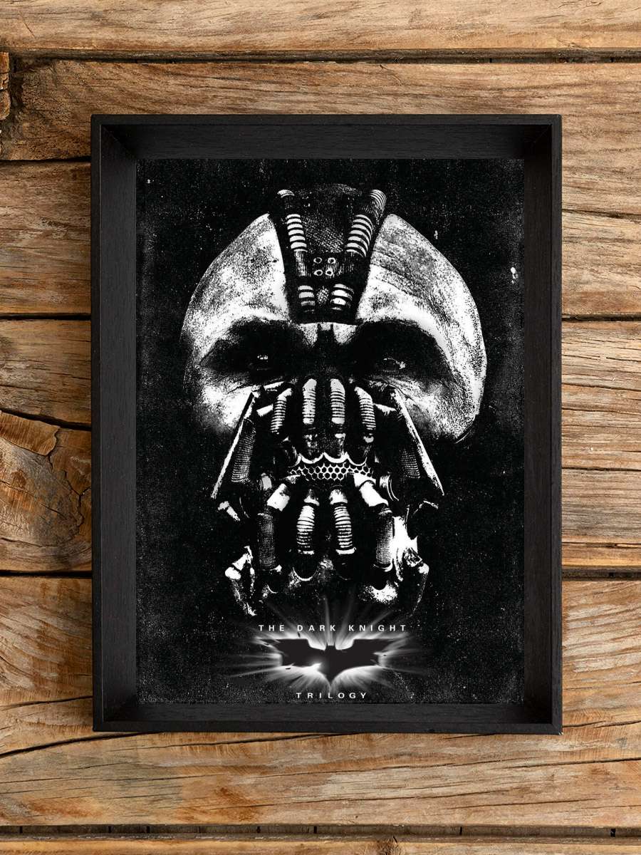 The Dark Knight Trilogy - Bane… Bane Mask Film Poster Tablo Siyah Çerçeveli Yüksek Kalite Film Duvar Tablo