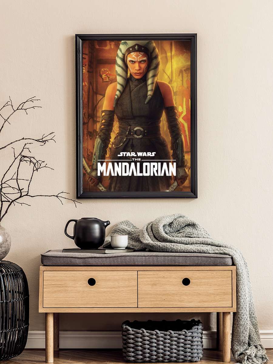 Star Wars: The Mandalorian - Ahsoka Tano Film Poster Tablo Siyah Çerçeveli Yüksek Kalite Film Duvar Tablo