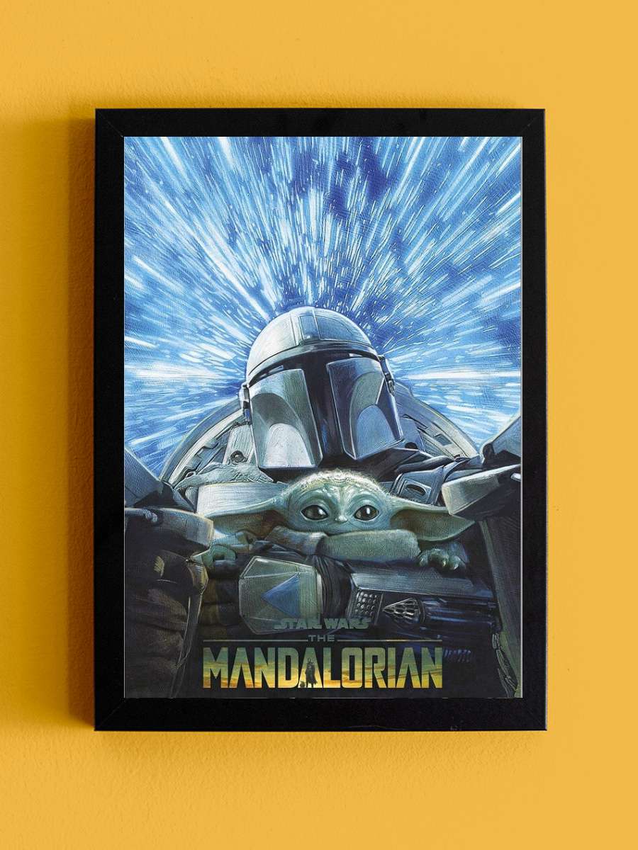 Star Wars: The Mandalorian - Hyperspace Film Poster Tablo Siyah Çerçeveli Yüksek Kalite Film Duvar Tablo