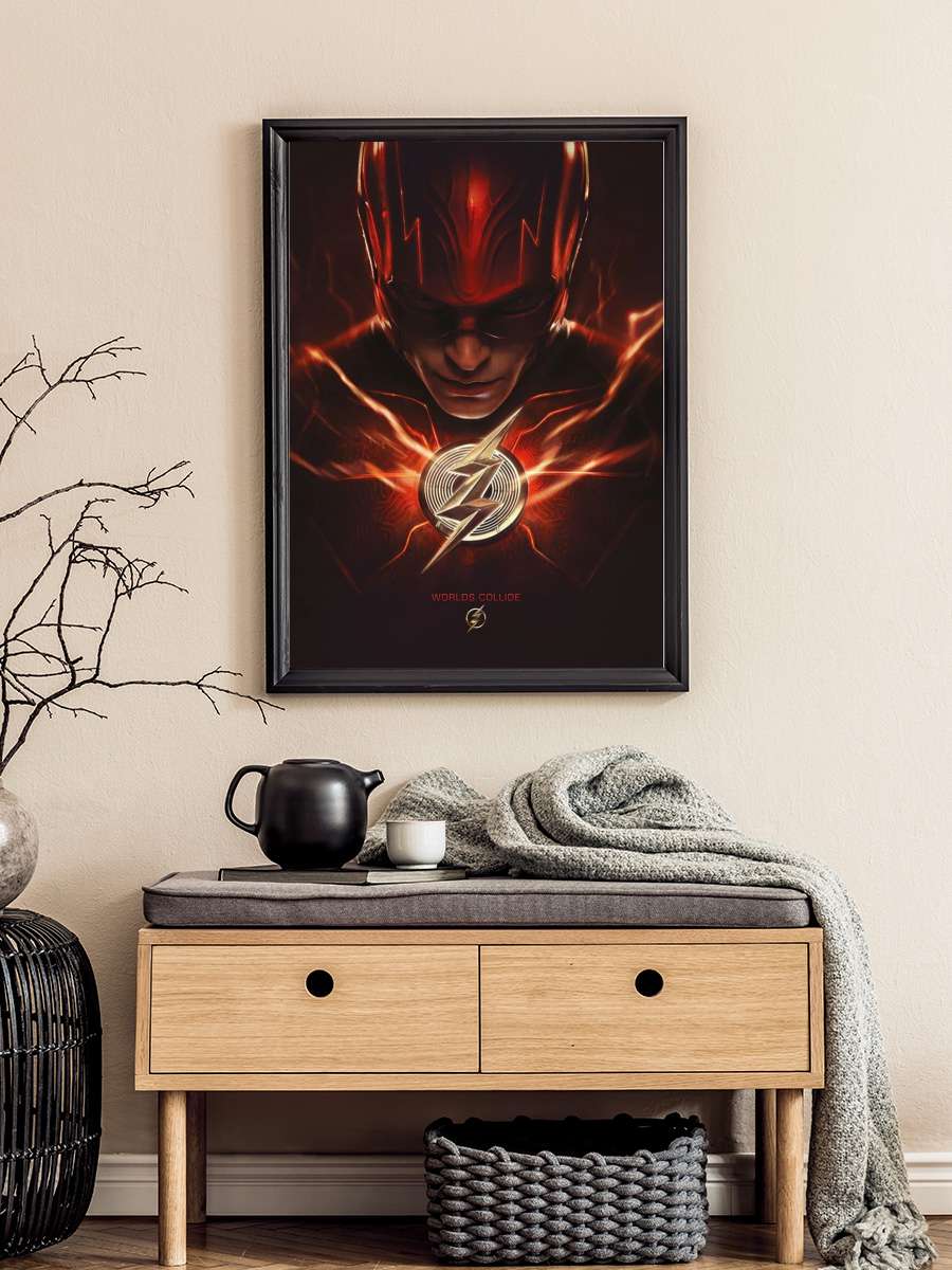 The Flash Movie - Speed Force Film Poster Tablo Siyah Çerçeveli Yüksek Kalite Film Duvar Tablo