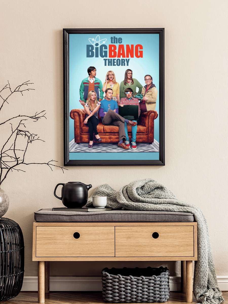 The Big Bang Theory - Crew Film Poster Tablo Siyah Çerçeveli Yüksek Kalite Film Duvar Tablo