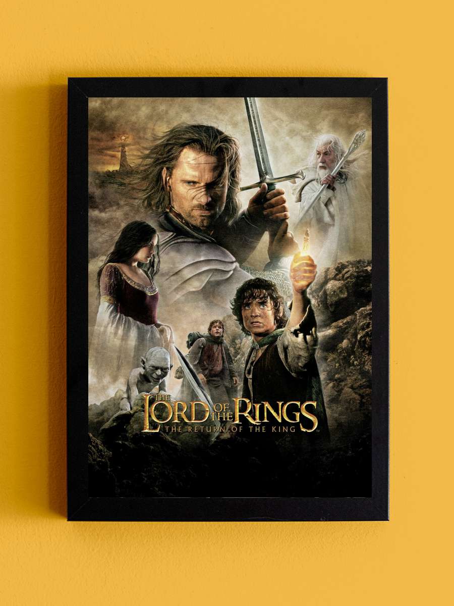 The Lord of the Rings - The… Return King Film Poster Tablo Siyah Çerçeveli Yüksek Kalite Film Duvar Tablo