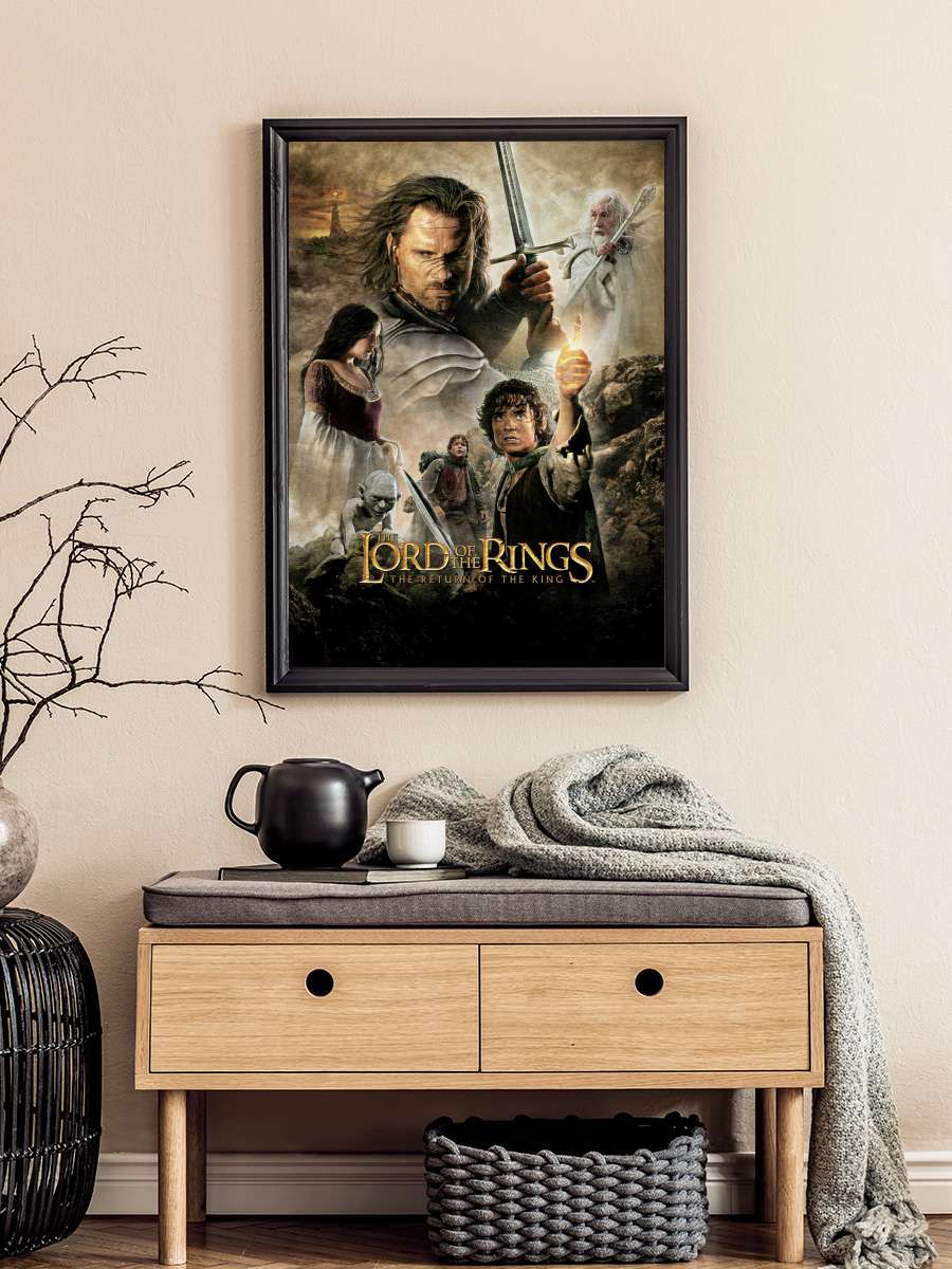 The Lord of the Rings - The… Return King Film Poster Tablo Siyah Çerçeveli Yüksek Kalite Film Duvar Tablo