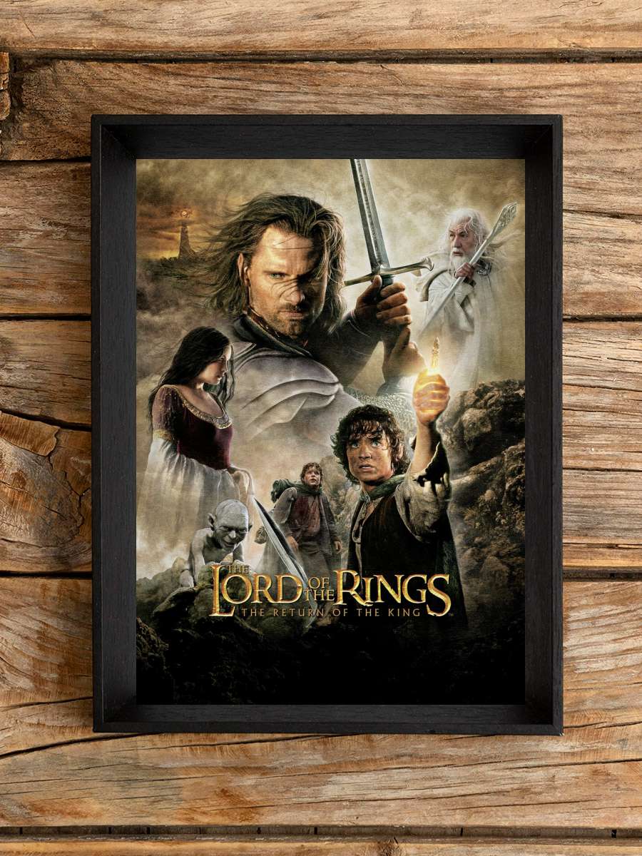 The Lord of the Rings - The… Return King Film Poster Tablo Siyah Çerçeveli Yüksek Kalite Film Duvar Tablo