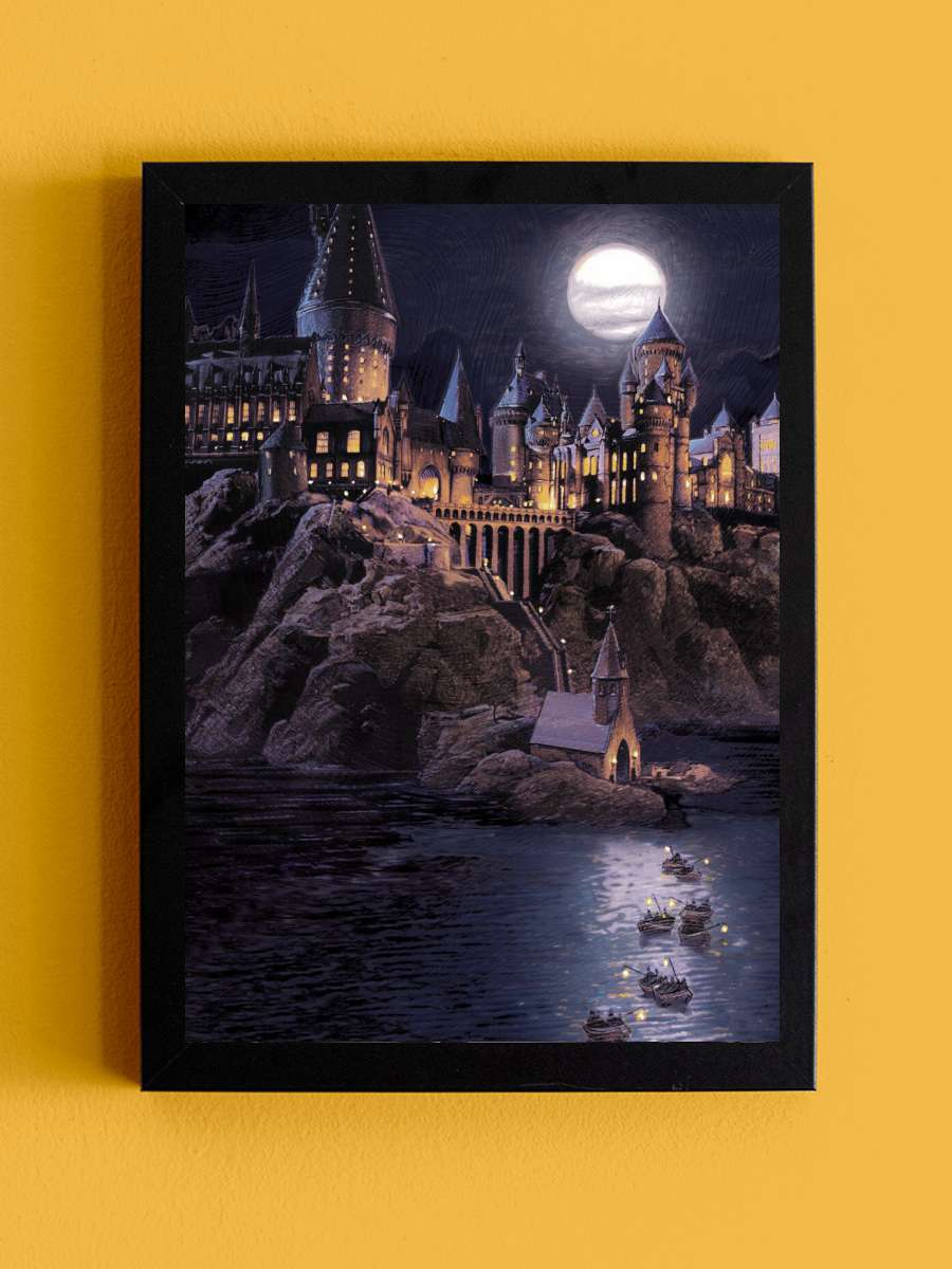 Harry Potter - Hogwarts full… full moon Film Poster Tablo Siyah Çerçeveli Yüksek Kalite Film Duvar Tablo