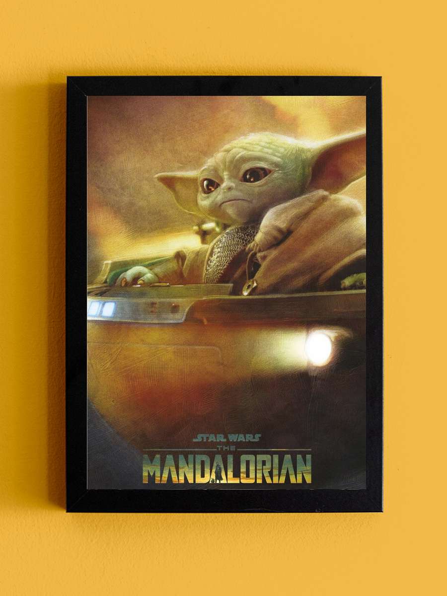 Star Wars: The Mandalorian - Grogu Pod Film Poster Tablo Siyah Çerçeveli Yüksek Kalite Film Duvar Tablo