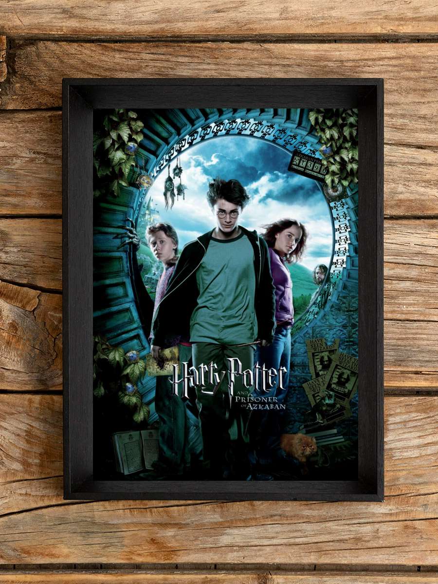 Harry Potter and the Prisoner of Azkaban Film Poster Tablo Siyah Çerçeveli Yüksek Kalite Film Duvar Tablo