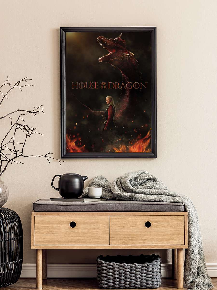 House of the Dragon - Daemon… Daemon Targaryen Film Poster Tablo Siyah Çerçeveli Yüksek Kalite Film Duvar Tablo