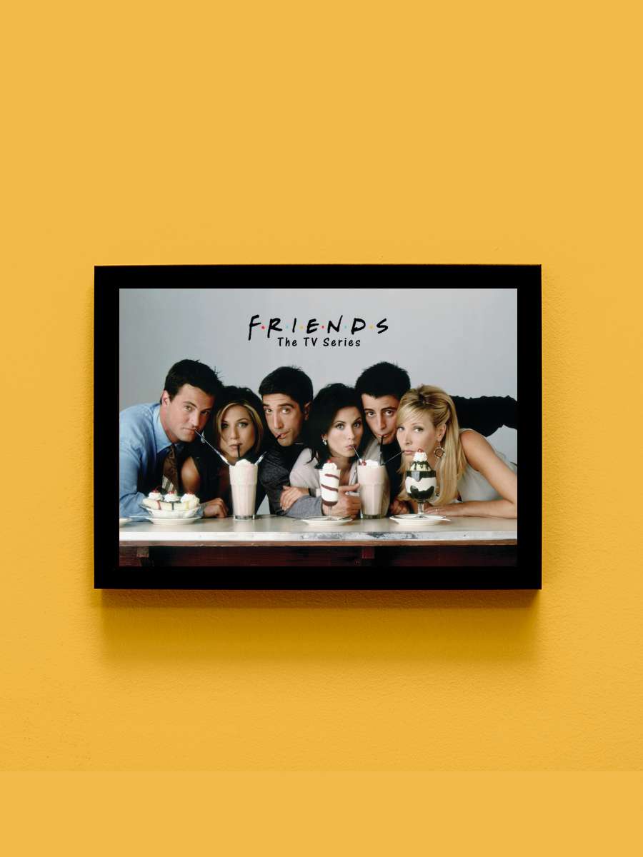 Friends - Season 2 Film Poster Tablo Siyah Çerçeveli Yüksek Kalite Film Duvar Tablo