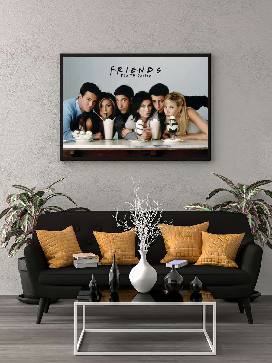 Friends - Season 2 Film Poster Tablo Siyah Çerçeveli Yüksek Kalite Film Duvar Tablo