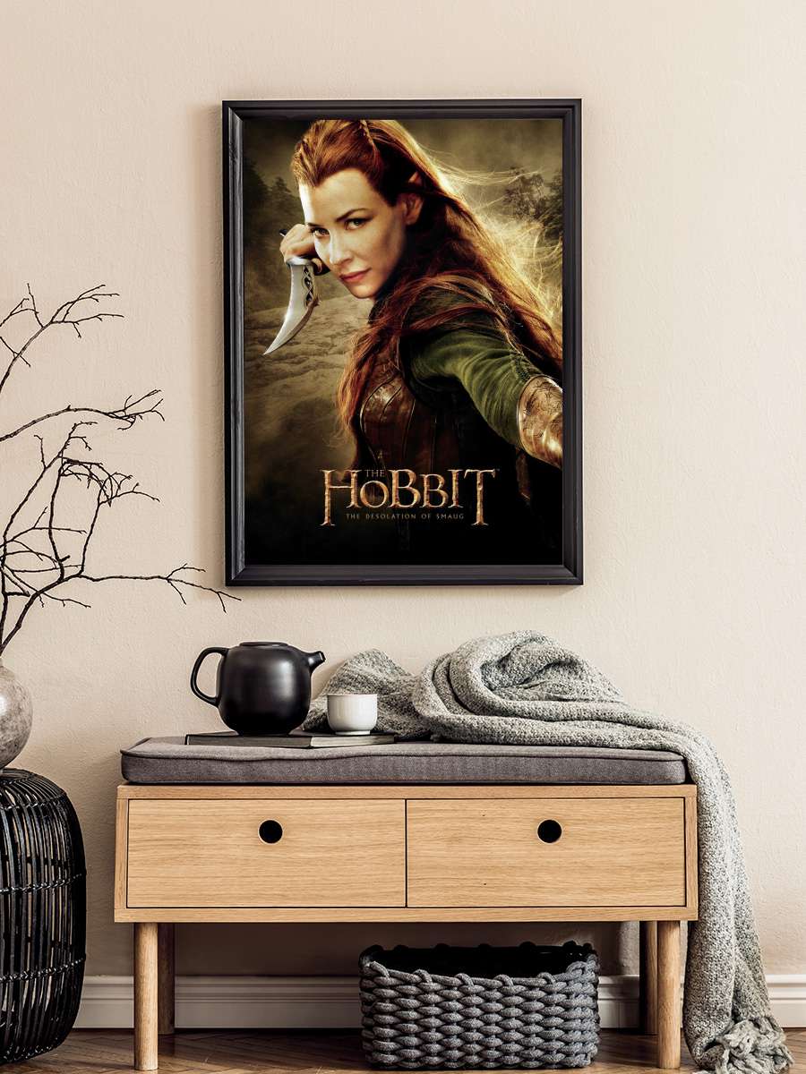 Hobbit - Tauriel Film Poster Tablo Siyah Çerçeveli Yüksek Kalite Film Duvar Tablo