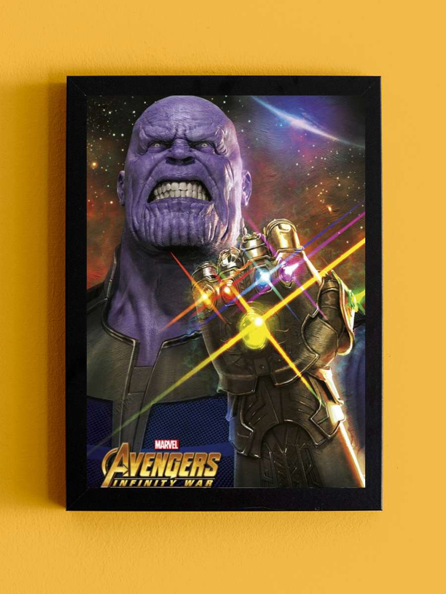 Avengers: Infinity War Film Poster Tablo Siyah Çerçeveli Yüksek Kalite Film Duvar Tablo