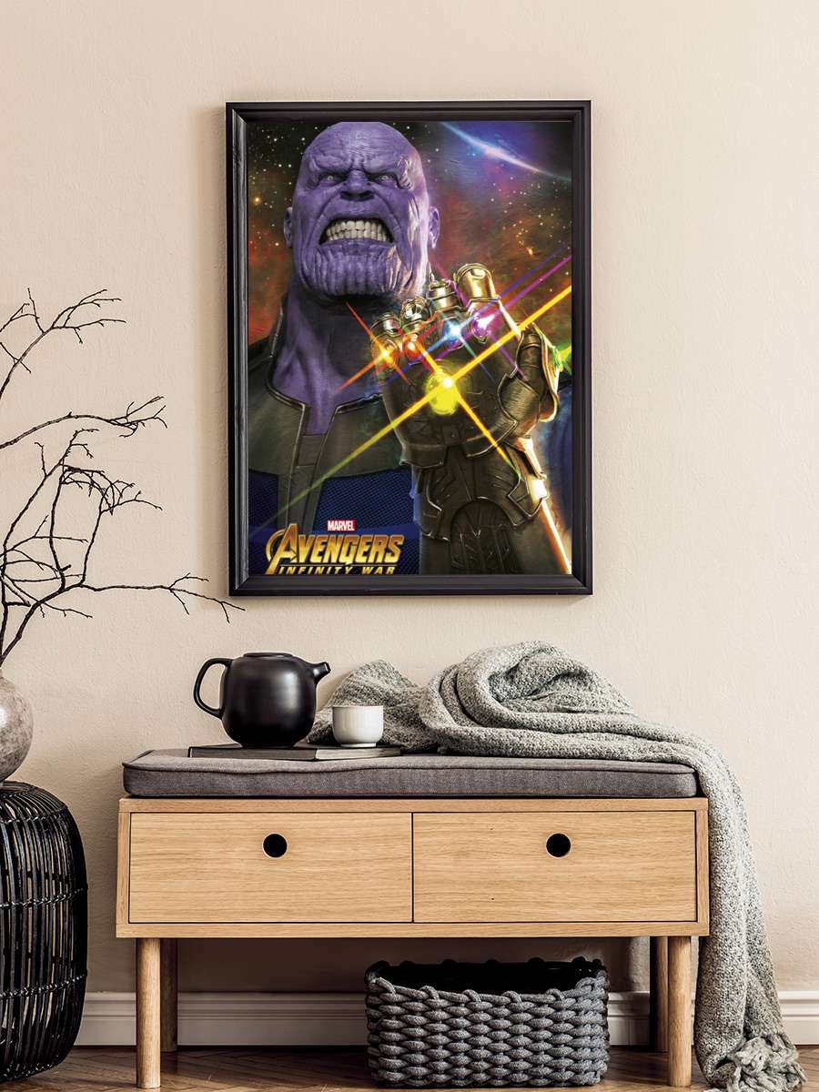 Avengers: Infinity War Film Poster Tablo Siyah Çerçeveli Yüksek Kalite Film Duvar Tablo