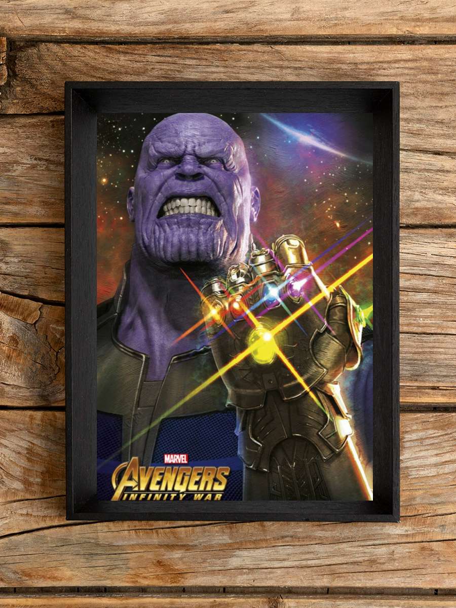 Avengers: Infinity War Film Poster Tablo Siyah Çerçeveli Yüksek Kalite Film Duvar Tablo