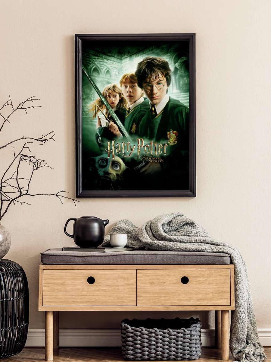 Harry Potter - Secret of… of Chambers Film Poster Tablo Siyah Çerçeveli Yüksek Kalite Film Duvar Tablo