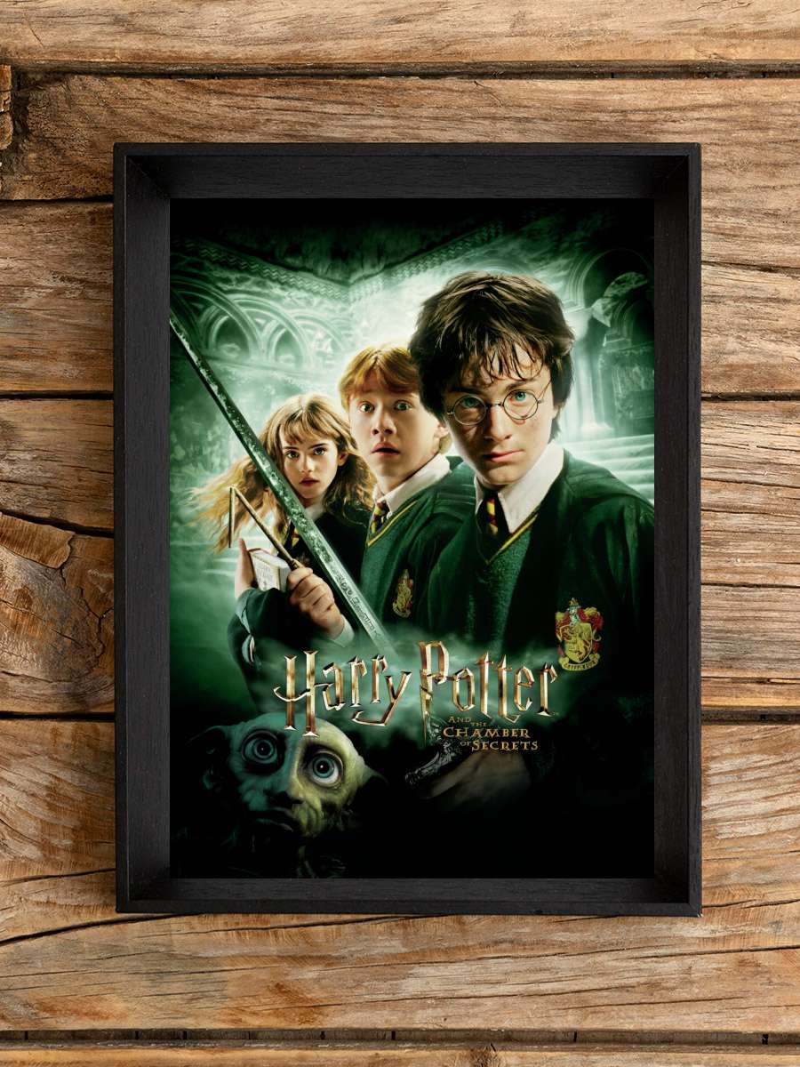 Harry Potter - Secret of… of Chambers Film Poster Tablo Siyah Çerçeveli Yüksek Kalite Film Duvar Tablo