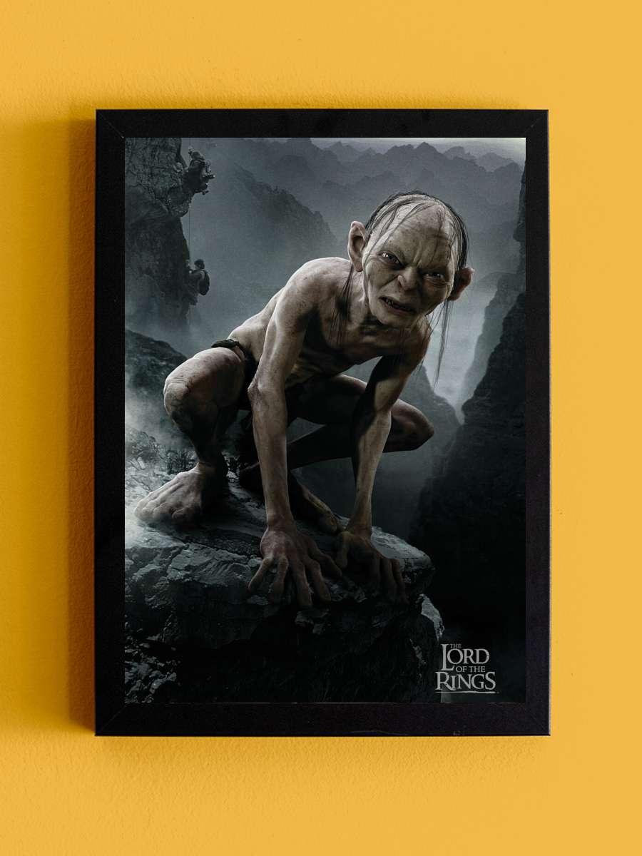 The Lord of the Rings - Gollum Film Poster Tablo Siyah Çerçeveli Yüksek Kalite Film Duvar Tablo