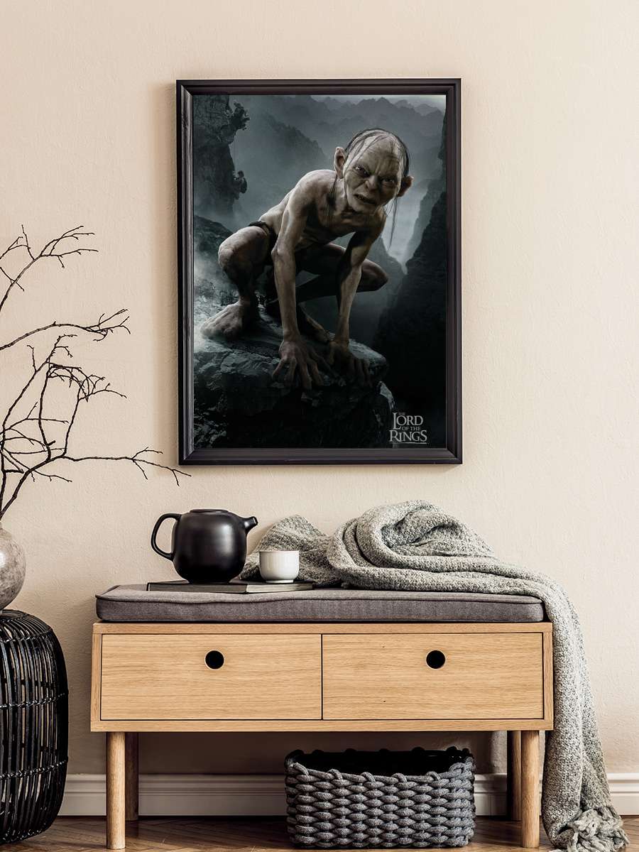 The Lord of the Rings - Gollum Film Poster Tablo Siyah Çerçeveli Yüksek Kalite Film Duvar Tablo