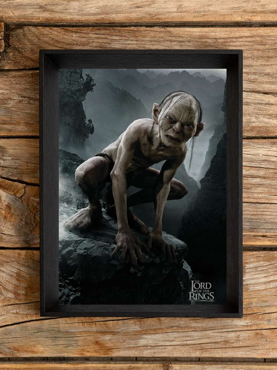 The Lord of the Rings - Gollum Film Poster Tablo Siyah Çerçeveli Yüksek Kalite Film Duvar Tablo