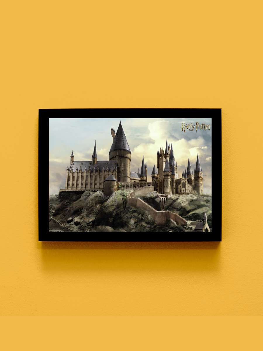 Harry Potter - Hogwarts Film Poster Tablo Siyah Çerçeveli Yüksek Kalite Film Duvar Tablo