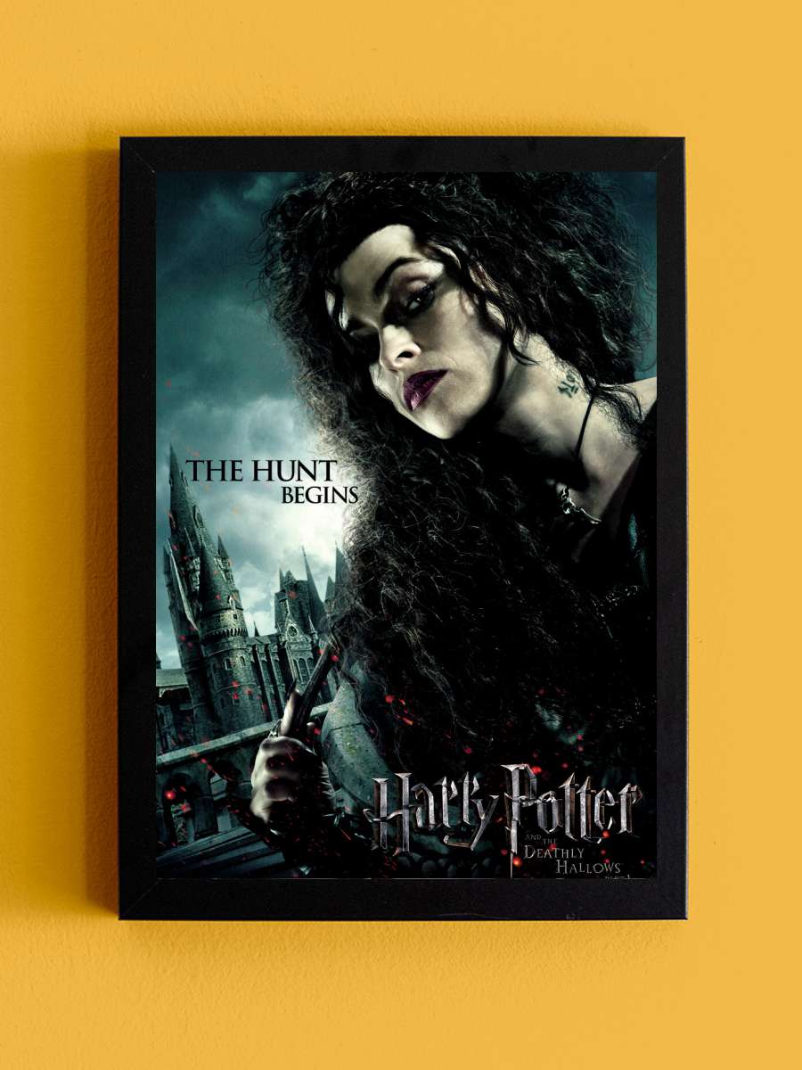 Harry Potter - Bellatrix Film Poster Tablo Siyah Çerçeveli Yüksek Kalite Film Duvar Tablo