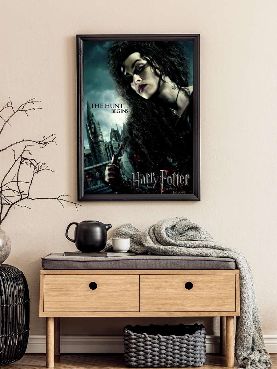 Harry Potter - Bellatrix Film Poster Tablo Siyah Çerçeveli Yüksek Kalite Film Duvar Tablo