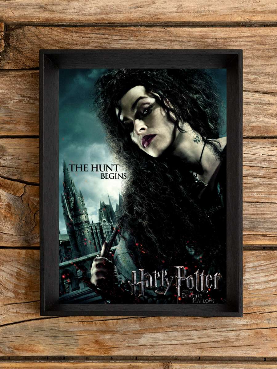 Harry Potter - Bellatrix Film Poster Tablo Siyah Çerçeveli Yüksek Kalite Film Duvar Tablo