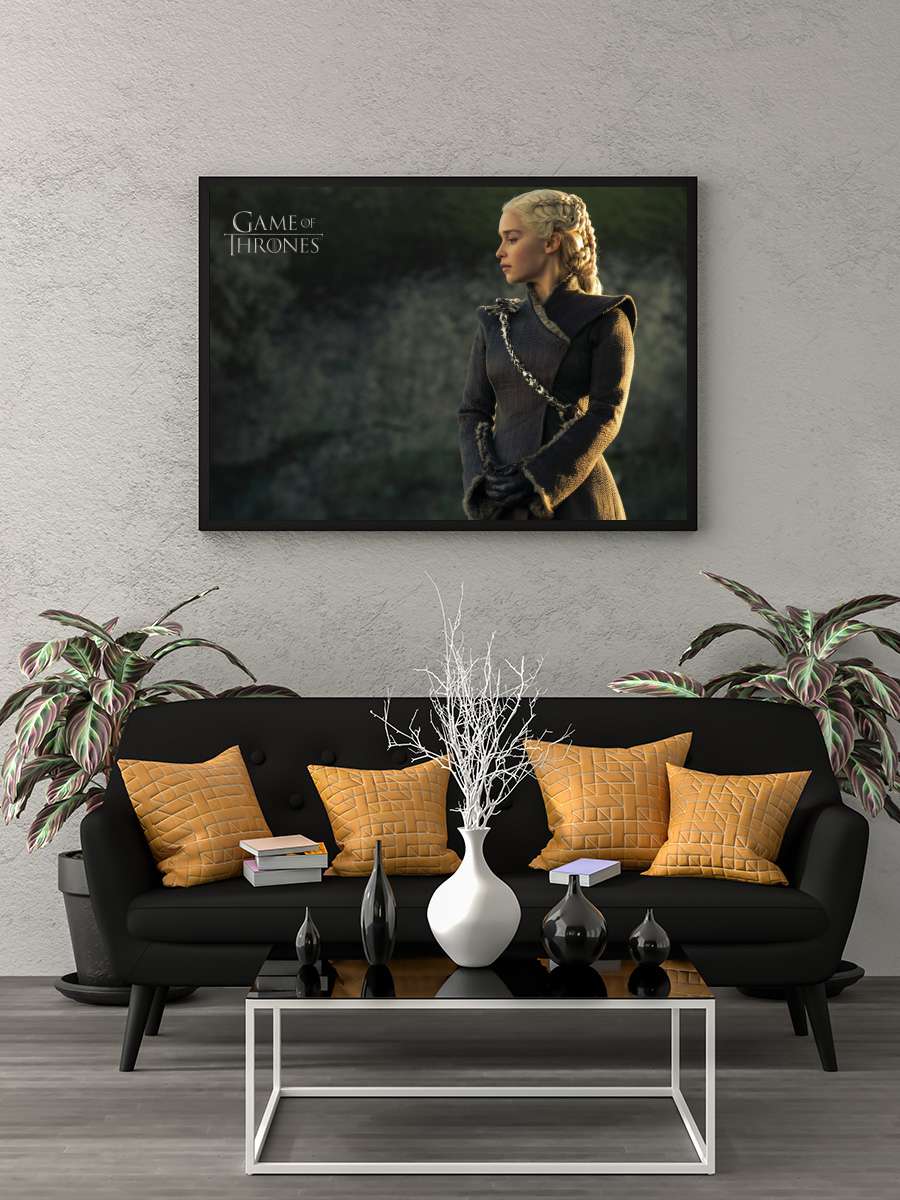 Game of Thrones - Daenerys… Daenerys Targaryen Film Poster Tablo Siyah Çerçeveli Yüksek Kalite Film Duvar Tablo