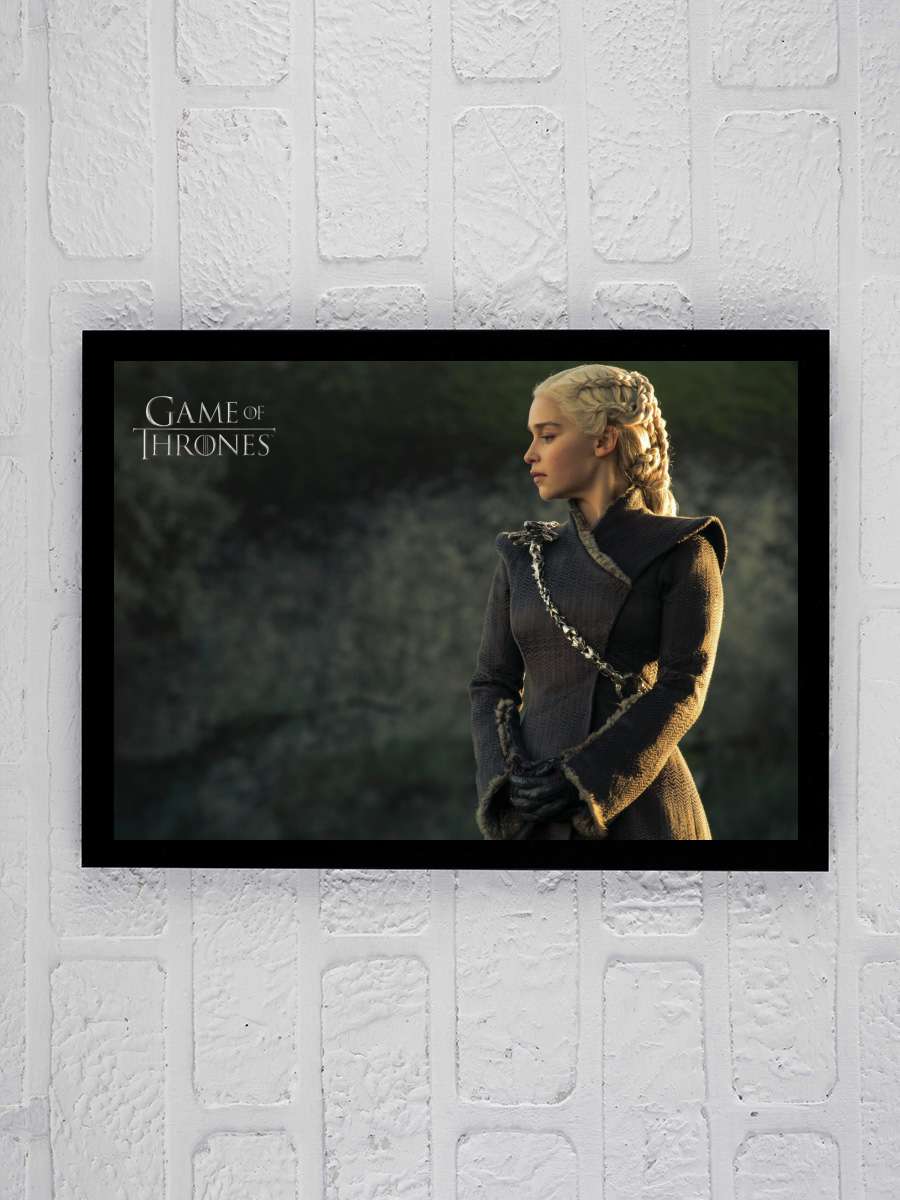 Game of Thrones - Daenerys… Daenerys Targaryen Film Poster Tablo Siyah Çerçeveli Yüksek Kalite Film Duvar Tablo