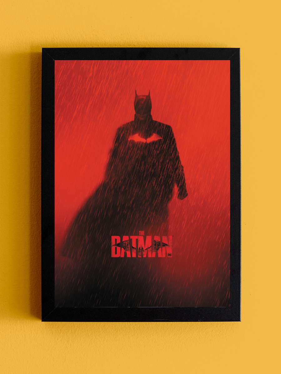 The Batman 2022 Red Film Poster Tablo Siyah Çerçeveli Yüksek Kalite Film Duvar Tablo