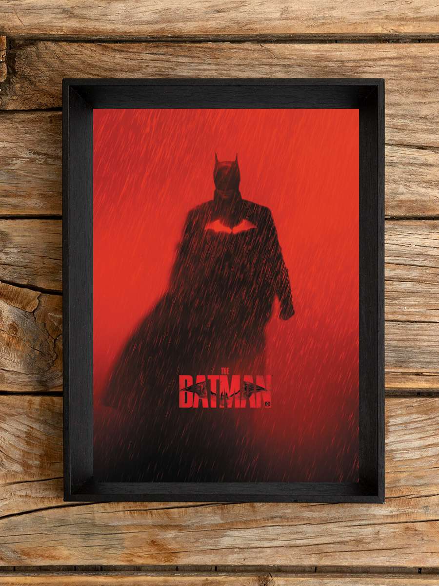 The Batman 2022 Red Film Poster Tablo Siyah Çerçeveli Yüksek Kalite Film Duvar Tablo