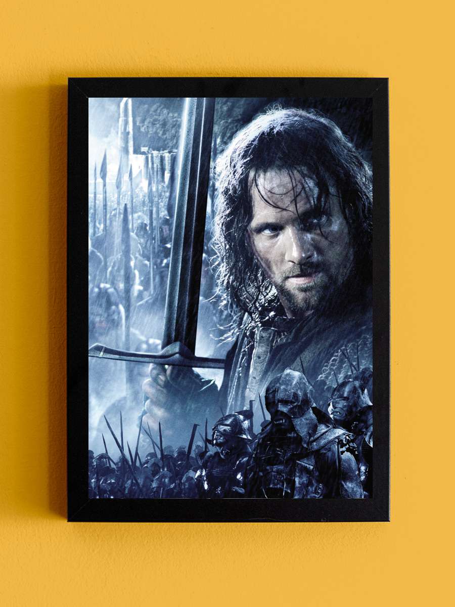 The Lord of the Rings - Aragorn Film Poster Tablo Siyah Çerçeveli Yüksek Kalite Film Duvar Tablo