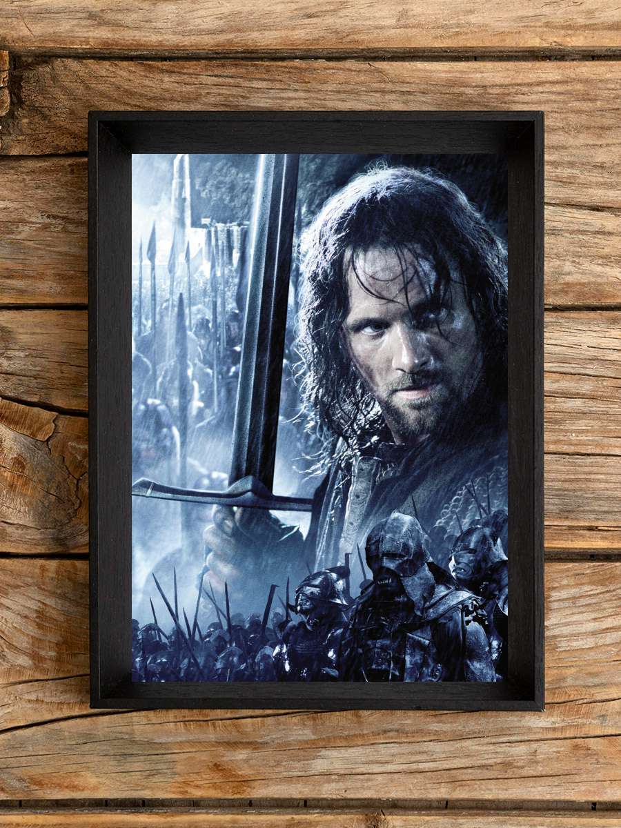 The Lord of the Rings - Aragorn Film Poster Tablo Siyah Çerçeveli Yüksek Kalite Film Duvar Tablo