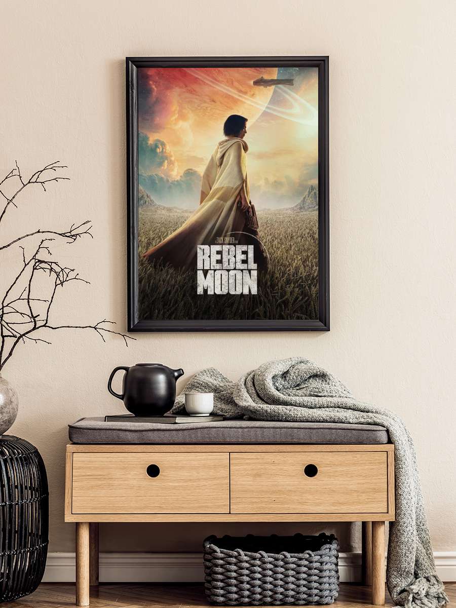 Rebel Moon - Through the Fields Film Poster Tablo Siyah Çerçeveli Yüksek Kalite Film Duvar Tablo