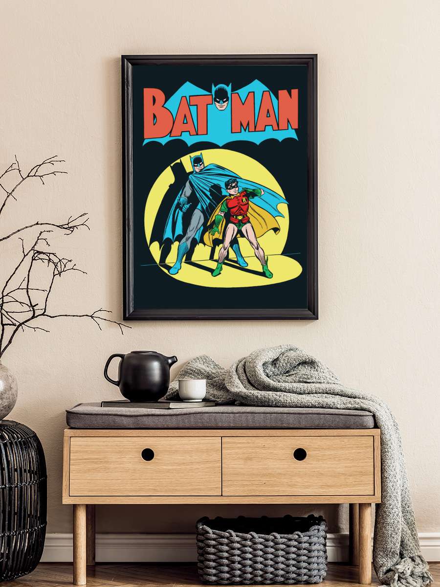 Batman - Robin Film Poster Tablo Siyah Çerçeveli Yüksek Kalite Film Duvar Tablo