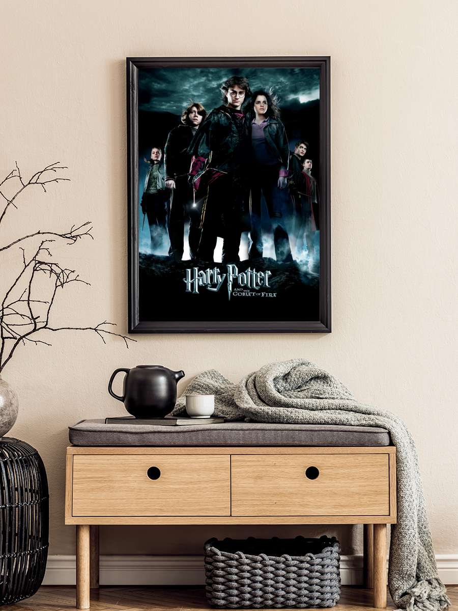 Harry Poter - The Goblet of Fire Film Poster Tablo Siyah Çerçeveli Yüksek Kalite Film Duvar Tablo