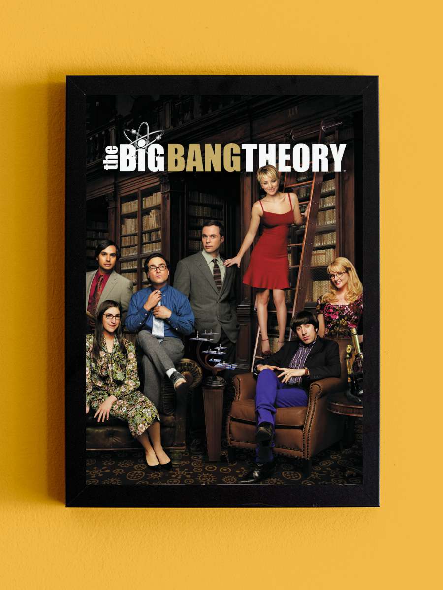 The Big Bang Theory Film Poster Tablo Siyah Çerçeveli Yüksek Kalite Film Duvar Tablo