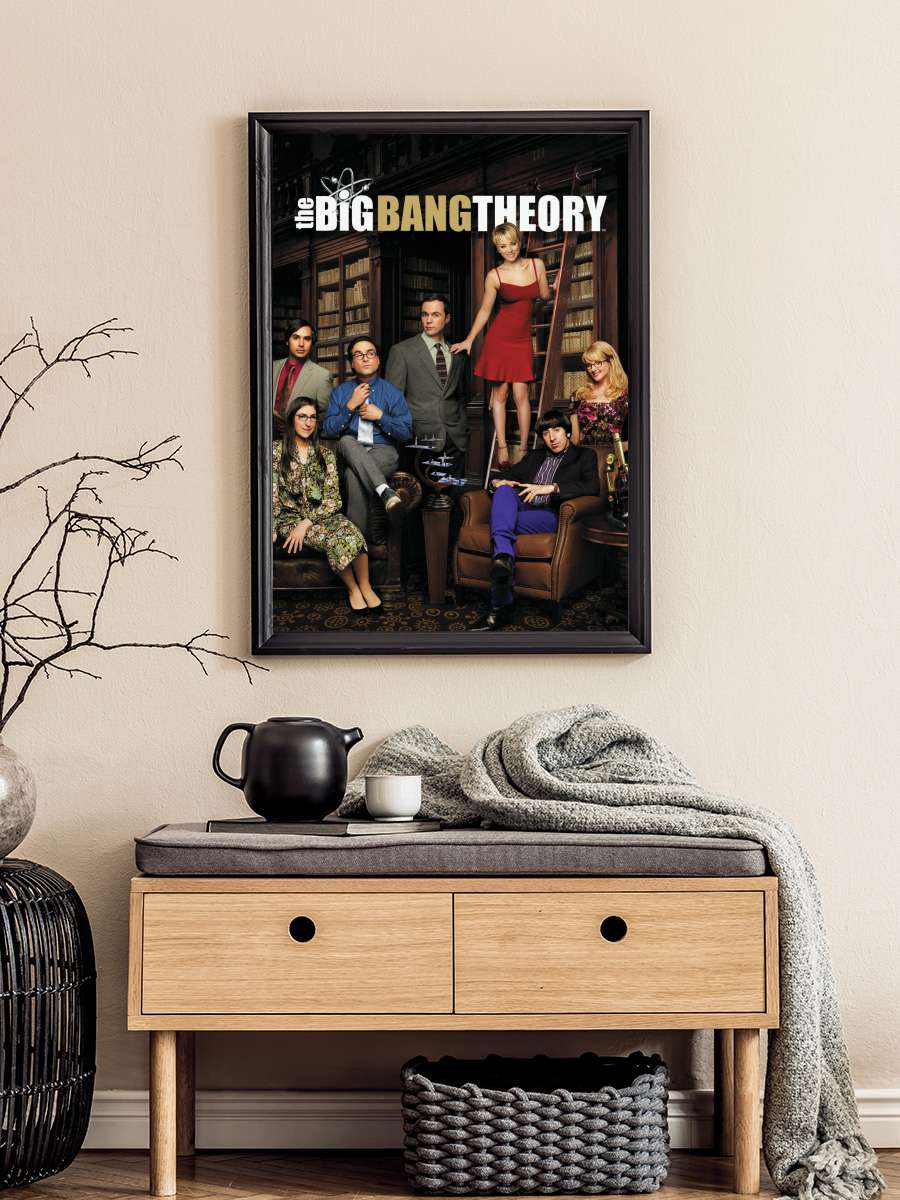 The Big Bang Theory Film Poster Tablo Siyah Çerçeveli Yüksek Kalite Film Duvar Tablo