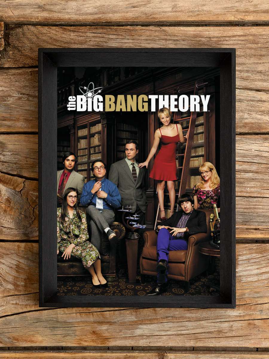 The Big Bang Theory Film Poster Tablo Siyah Çerçeveli Yüksek Kalite Film Duvar Tablo