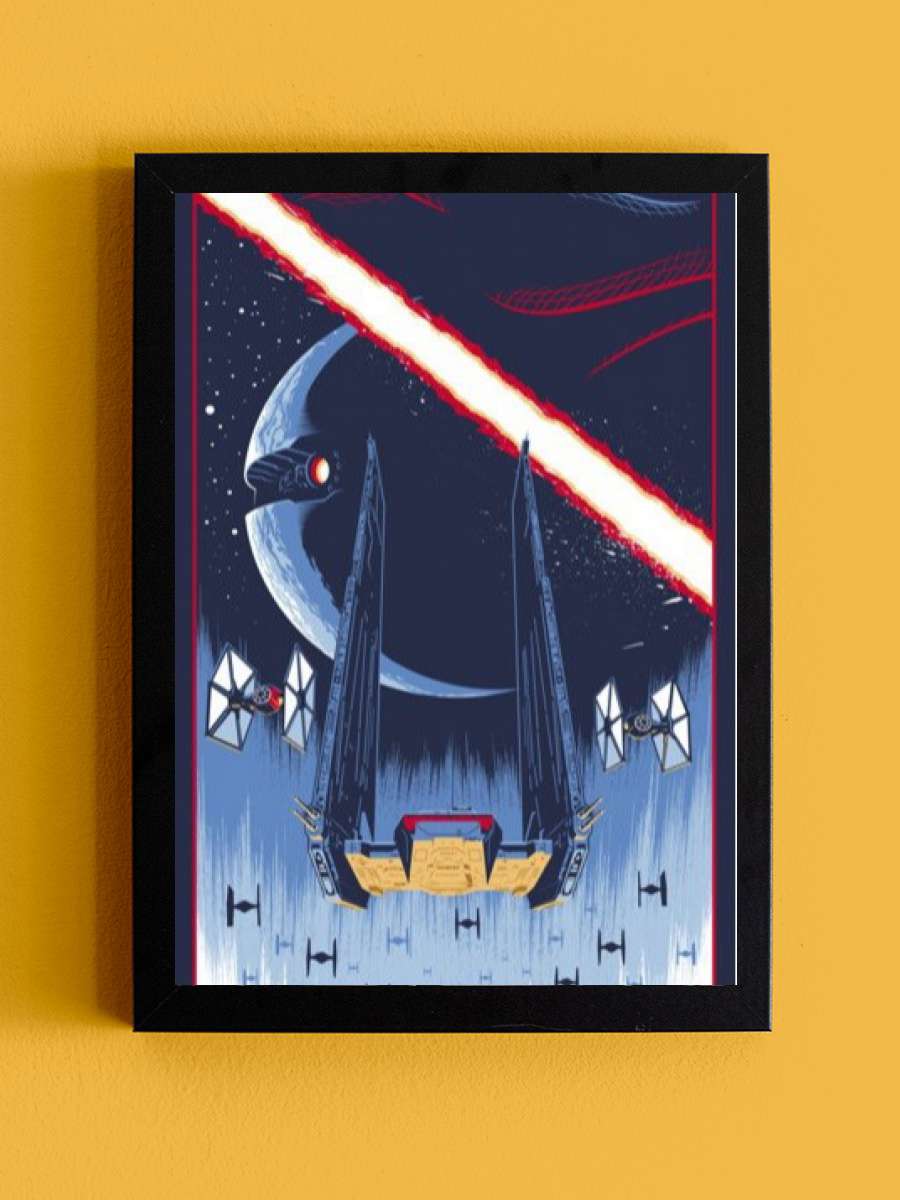 Star Wars: Episode VII - The Force Awakens Film Poster Tablo Siyah Çerçeveli Yüksek Kalite Film Duvar Tablo