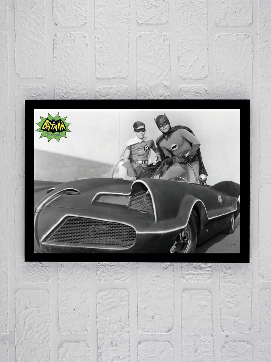 Batmobile 1966 Film Poster Tablo Siyah Çerçeveli Yüksek Kalite Film Duvar Tablo