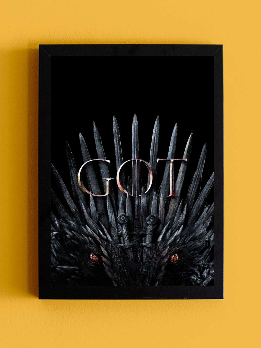 Game of Thrones - Season 8 Key… Key art Film Poster Tablo Siyah Çerçeveli Yüksek Kalite Film Duvar Tablo