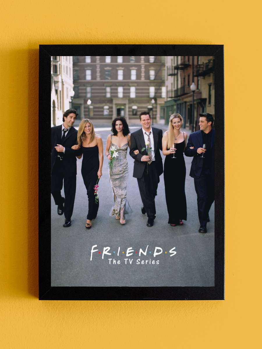 Friends - TV Series Film Poster Tablo Siyah Çerçeveli Yüksek Kalite Film Duvar Tablo