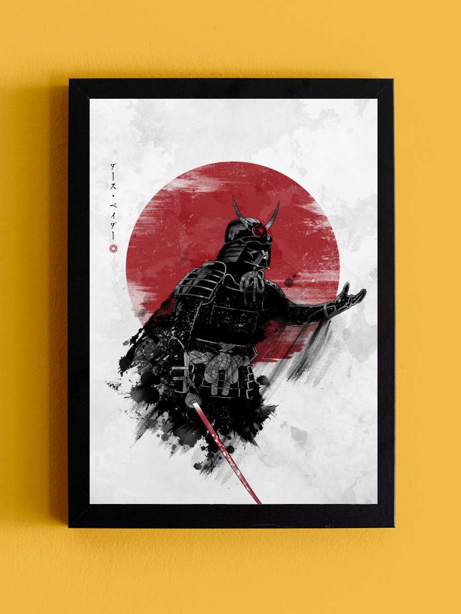 Darth Samurai Film Poster Tablo Siyah Çerçeveli Yüksek Kalite Film Duvar Tablo