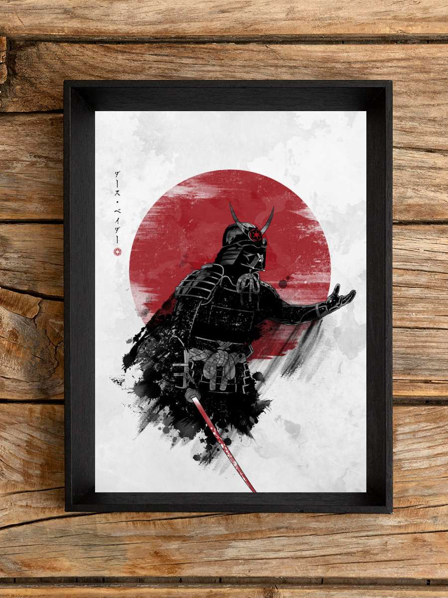 Darth Samurai Film Poster Tablo Siyah Çerçeveli Yüksek Kalite Film Duvar Tablo