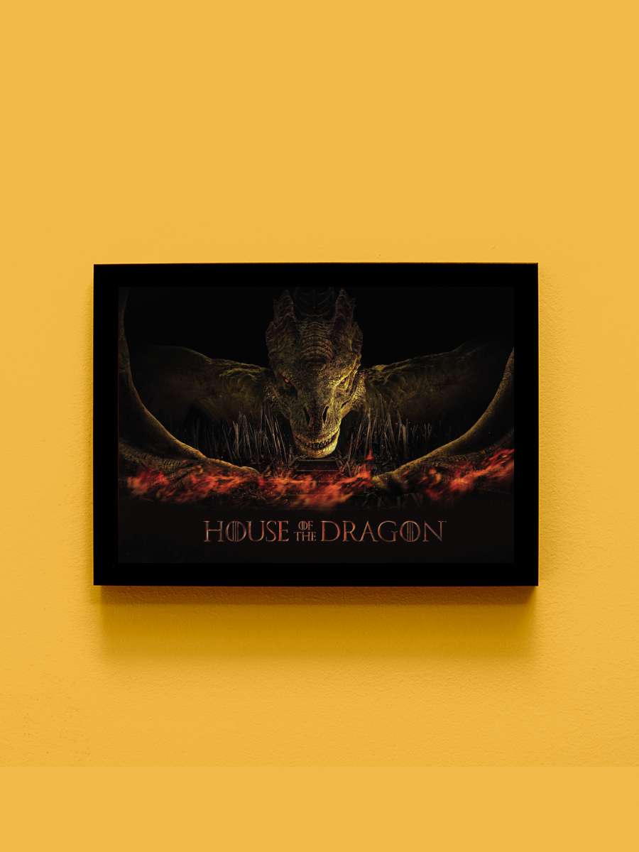 House of the Dragon - Dragon's… Dragon's fire Film Poster Tablo Siyah Çerçeveli Yüksek Kalite Film Duvar Tablo